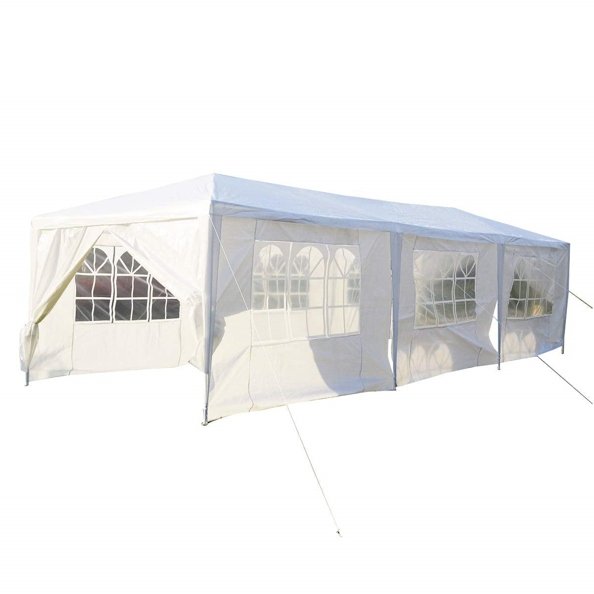Tangkula 10' x 30' Outdoor Waterproof Gazebo Canopy w/ 6 Removable Sidewalls and 2 Doorways